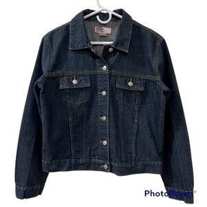 Old Navy Blue Jeans Womens 100% Cotton Denim Jacket Medium Wash Size Large